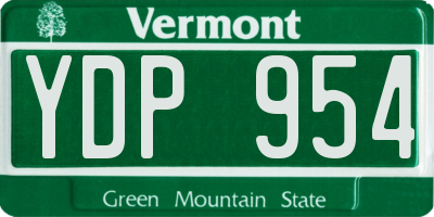 VT license plate YDP954