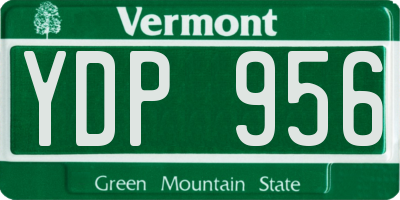 VT license plate YDP956