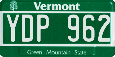 VT license plate YDP962