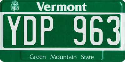 VT license plate YDP963