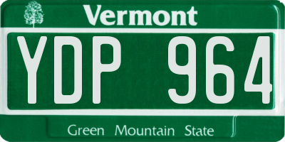 VT license plate YDP964