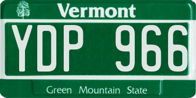 VT license plate YDP966