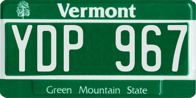 VT license plate YDP967