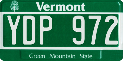 VT license plate YDP972