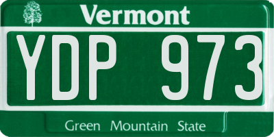 VT license plate YDP973
