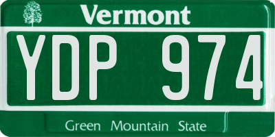 VT license plate YDP974