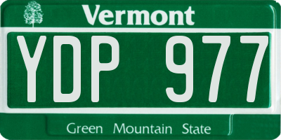 VT license plate YDP977