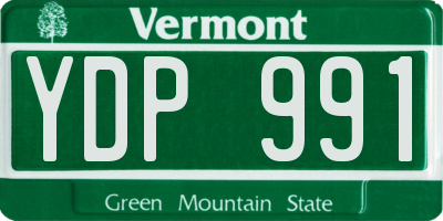VT license plate YDP991