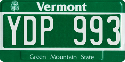 VT license plate YDP993