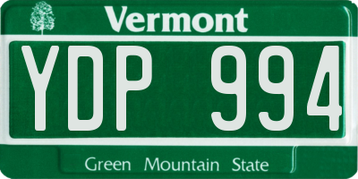 VT license plate YDP994