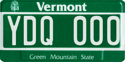 VT license plate YDQ000