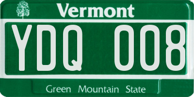 VT license plate YDQ008