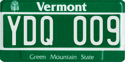 VT license plate YDQ009