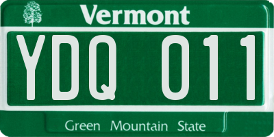 VT license plate YDQ011