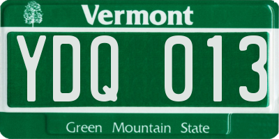 VT license plate YDQ013