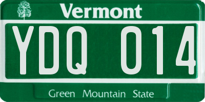 VT license plate YDQ014