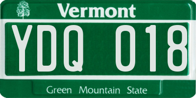 VT license plate YDQ018
