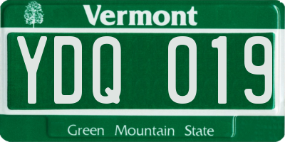 VT license plate YDQ019