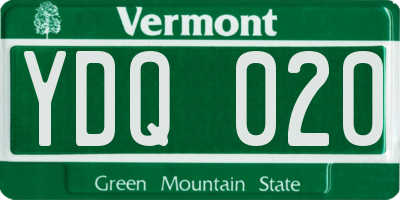 VT license plate YDQ020