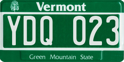 VT license plate YDQ023