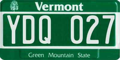 VT license plate YDQ027