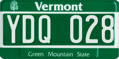 VT license plate YDQ028