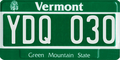 VT license plate YDQ030