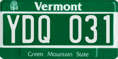 VT license plate YDQ031