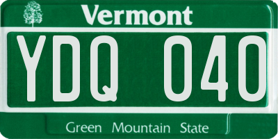 VT license plate YDQ040