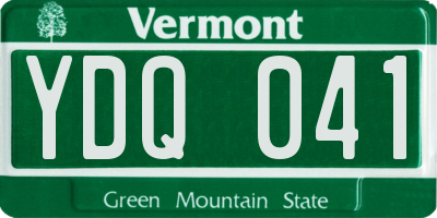 VT license plate YDQ041