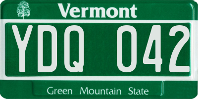 VT license plate YDQ042