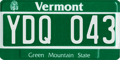 VT license plate YDQ043