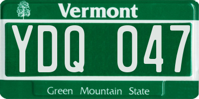 VT license plate YDQ047