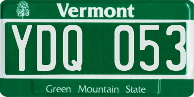 VT license plate YDQ053