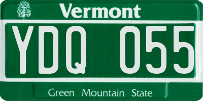 VT license plate YDQ055