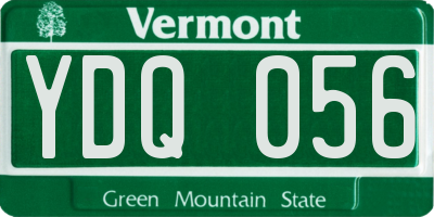 VT license plate YDQ056