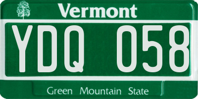 VT license plate YDQ058
