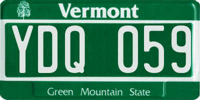 VT license plate YDQ059