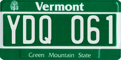 VT license plate YDQ061