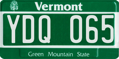 VT license plate YDQ065