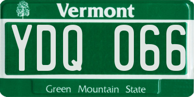 VT license plate YDQ066