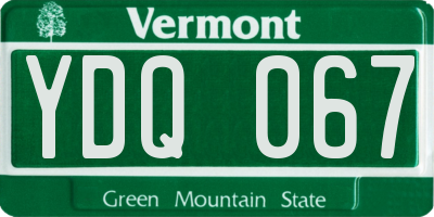 VT license plate YDQ067