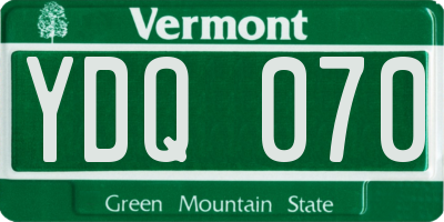 VT license plate YDQ070