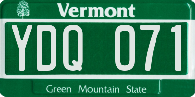 VT license plate YDQ071