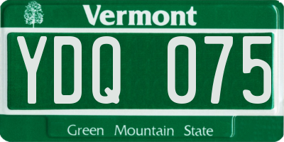 VT license plate YDQ075