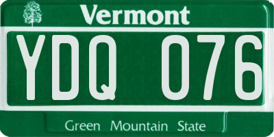 VT license plate YDQ076