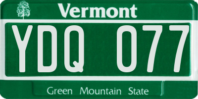 VT license plate YDQ077
