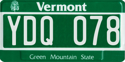VT license plate YDQ078
