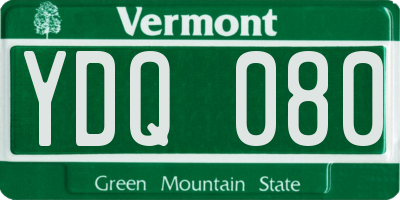 VT license plate YDQ080