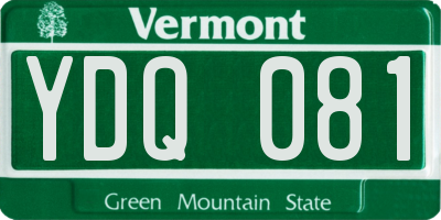 VT license plate YDQ081